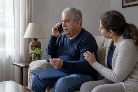 Beneficiário buscando orientação por telefone sobre a continuidade do plano